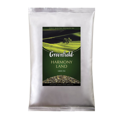 Чай GREENFIELD (Гринфилд) "Harmony Land", зеленый, листовой, 250 г, пакет, 0978-15