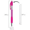 Ручка шариковая автоматическая BRAUBERG SUPER, СИНЯЯ, корпус розовый, узел 0,7 мм, линия письма 0,35 мм, 143372