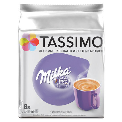 Кофе в капсулах JACOBS "Milka" для кофемашин Tassimo, 8 шт. х 30 г, 8052280