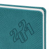 Ежедневник датированный 2021 А5 (138х213 мм) BRAUBERG "Rainbow Croc", кожзам, бирюзовый, 111387