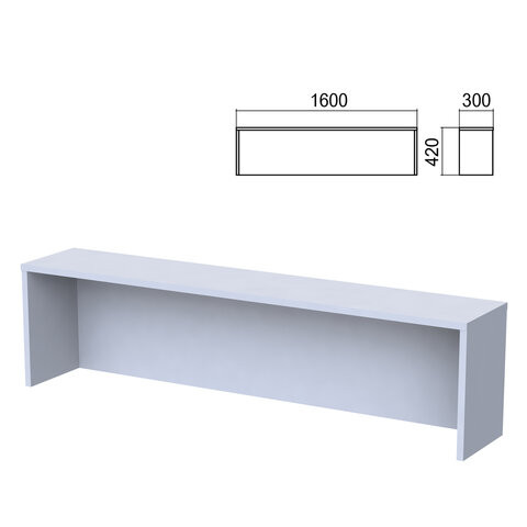Надстройка для стола "Арго", шириной 1600 мм, серый