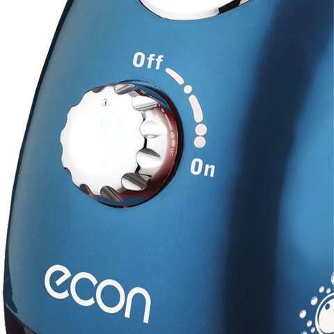 Отпариватель ECON ECO-BI1701S, 1700 Вт, пар 40 г/мин, резервуар 1,5 л, 2 режима, 2 насадки, синий