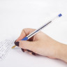 Ручка шариковая с грипом BIC "Cristal Grip", СИНЯЯ, корпус прозрачный, узел 1 мм, линия письма 0,32 мм, 889985