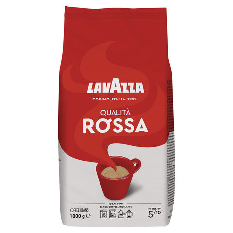 Кофе в зернах LAVAZZA "Qualita Rossa", 1000 г, вакуумная упаковка, 3590