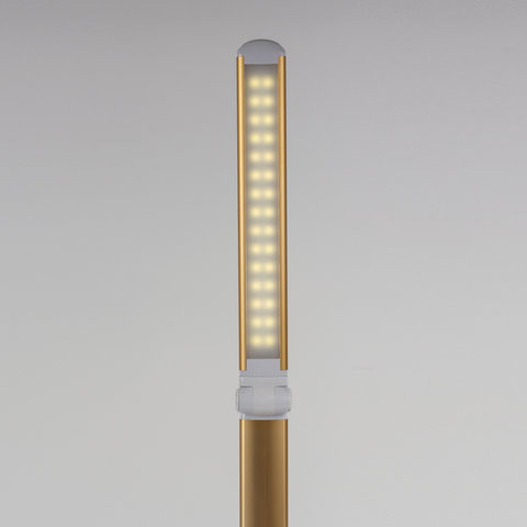 Светильник настольный SONNEN PH-3607, на подставке, светодиодный, 9 Вт, алюминий, белый/золотистый, 236685