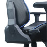 Кресло компьютерное BRABIX "GT Carbon GM-120", две подушки, экокожа, черное/синее, 531930