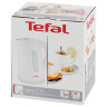 Чайник TEFAL KO270130, 1,7 л, 2400 Вт, закрытый нагревательный элемент, пластик, белый/серый