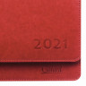 Планинг датированный 2021 (305х140 мм) GALANT "Ritter", кожзам, красный, 111513