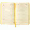 Ежедневник недатированный А5 (138х213 мм) BRAUBERG "Imperial", 160 л., кожзам, желтый, 111858