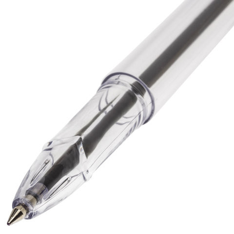 Ручка шариковая настольная ОФИСМАГ "Стенд-Пен2", СИНЯЯ, пружинка, корпус серебристый, линия письма 0,5 мм, 142171