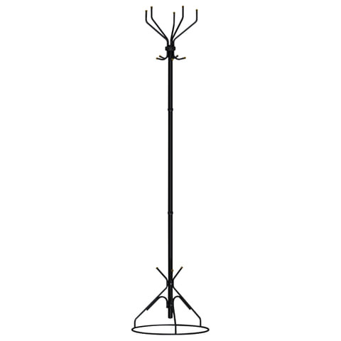 Вешалка-стойка "Ажур-2", 1,89 м, основание 46 см, 5 крючков, металл, чёрная