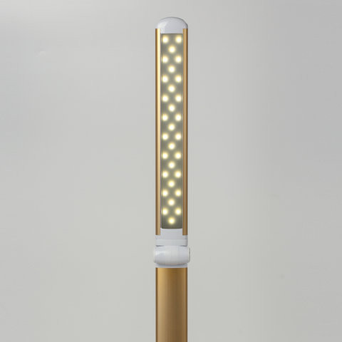 Светильник настольный SONNEN PH-3609, на подставке, светодиодный, 9 Вт, алюминий, золотистый, 236687