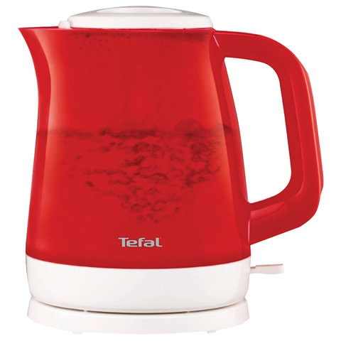 Чайник TEFAL KO151530, 1,5 л, 2400 Вт, закрытый нагревательный элемент, пластик, красный
