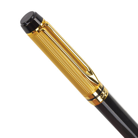 Ручка подарочная шариковая GALANT "Classic", корпус черный с золотистым, золотистые детали, пишущий узел 0,7 мм, синяя, 140400