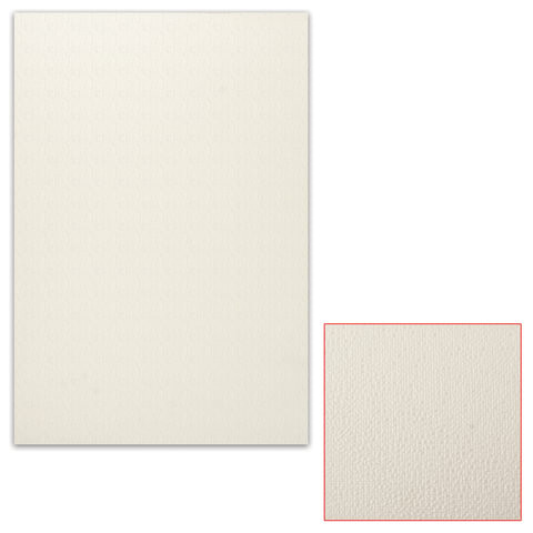 Картон белый грунтованный для масляной живописи, 50х70 см, односторонний, толщина 0,9 мм, масляный грунт