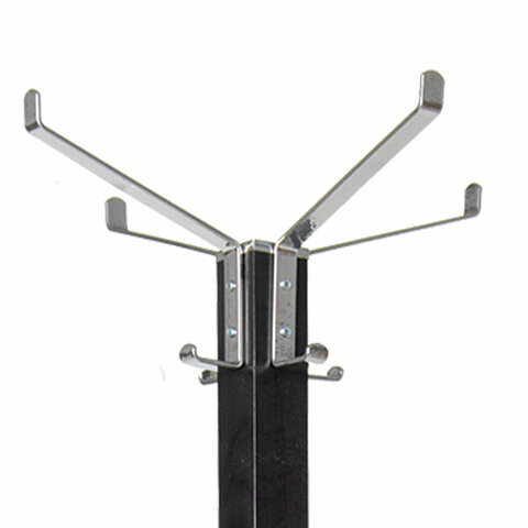 Вешалка-стойка "Карина-1", 1,8 м, основание 42 см, 4 крючка + 4 дополнительных, дерево/металл, венге