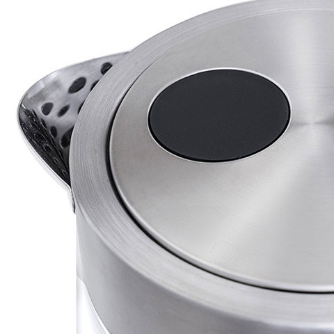 Чайник KITFORT КТ-616, 1,5 л, 2200 Вт, закрытый нагревевательный элемент, 4 режима нагрева, стекло, серебристый, KT-616