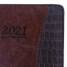 Ежедневник датированный 2021 А5 (148х218 мм) GALANT "CombiContract", кожзам, коричневый, 111516