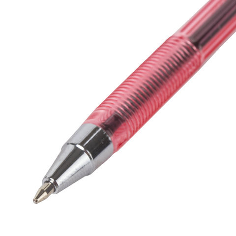 Ручка шариковая STAFF AA-927, КРАСНАЯ, корпус тонированный, хромированные детали, 0,7 мм, линия 0,35 мм, 142811