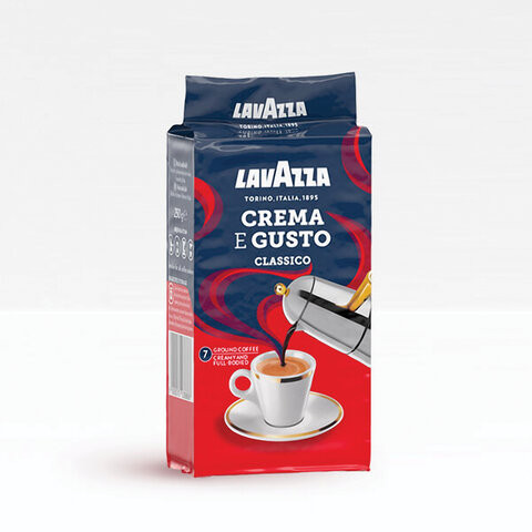 Кофе молотый LAVAZZA "Crema E Gusto", 250 г, вакуумная упаковка, 3876