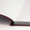 Блокнот А5 (140x200 мм), BRAUBERG "NEBRASKA", 112 л., гибкий кожзам, ручка, линия, бордовый, 110950