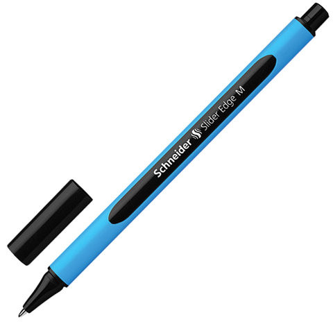 Ручка шариковая SCHNEIDER (Германия) "Slider Edge M", ЧЕРНАЯ, трехгранная, узел 1 мм, линия письма 0,5 мм, 152101