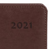 Ежедневник датированный 2021 А5 (148х218 мм) GALANT "Ritter", кожзам, коричневый, 111518