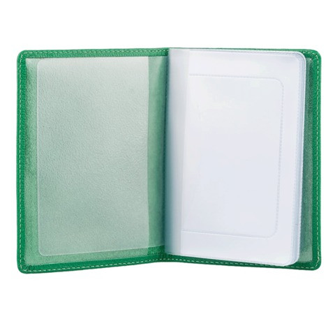 Бумажник водителя FABULA "Every day", натуральная кожа, тиснение, 6 пластиковых карманов, зеленый, BV.53.FP