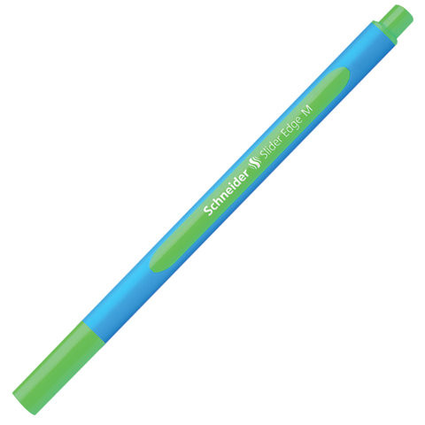Ручка шариковая SCHNEIDER (Германия) "Slider Edge M", ЗЕЛЕНАЯ, трехгранная, узел 1 мм, линия письма 0,5 мм, 152104