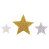 Наклейки из EVA "Звезды", 30 шт., ассорти, 3 цвета, ОСТРОВ СОКРОВИЩ, 661457