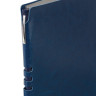 Тетрадь А5 (175x215 мм), BRAUBERG "NEBRASKA", 120 л., гибкий кожзам, ручка, клетка, темно-синий, 110954