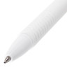 Ручка шариковая масляная автоматическая BRAUBERG "White", СИНЯЯ, корпус белый, узел 1 мм, линия письма 0,5 мм, 142713