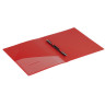Папка с металлическим скоросшивателем и внутренним карманом BRAUBERG "Contract", красная, до 100 л., 0,7 мм, 221783