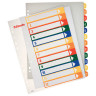 Разделитель пластиковый ESSELTE, А4+, 12 листов, цифровой 1-12, прозрачное оглавление, 100214