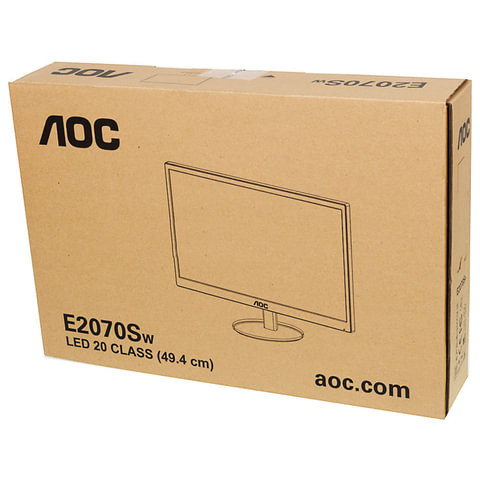 Монитор AOC E2070SWN (/01), 19,5" (50 см), 1600x900, 16:9, TN+film, 5 мс, 200 cd, VGA, черный