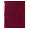 Тетрадь А5 (175x215 мм), BRAUBERG "NEBRASKA", 120 л., гибкий кожзам, ручка, клетка, бордовый, 110955