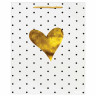 Пакет подарочный 26x12,7x32,4 см, ЗОЛОТАЯ СКАЗКА "Золотое сердце", ламинированный, 606583