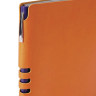 Тетрадь А5 (175x215 мм), BRAUBERG "NEBRASKA", 120 л., гибкий кожзам, ручка, клетка, оранжевый, 110956