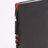 Тетрадь А5 (175x215 мм), BRAUBERG "NEBRASKA", 120 л., гибкий кожзам, ручка, клетка, черный, 110957