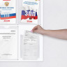 Доска-стенд "Информация" (48х80 см), 3 плоских кармана А4 + объемный карман А5, BRAUBERG, 291100