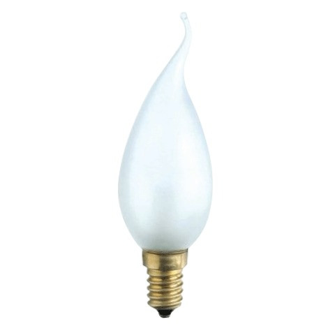 Лампа накаливания PHILIPS BXS35 FR E14, 40 Вт, вид свечи на ветру, матовая, колба d = 35 мм, E14, 175359