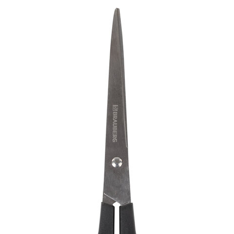 Ножницы BRAUBERG "Standard" 180 мм, классической формы, черные, 237096