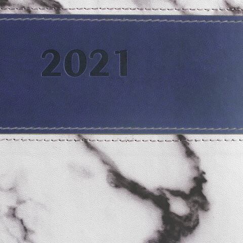 Ежедневник датированный 2021 А5 (148х218 мм) GALANT "Athens", кожзам, синий, 111525