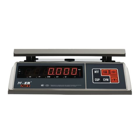 Весы фасовочные MERCURY M-ER 326AFU-3.01, LCD (0,01-3 кг), дискретность 1 г, платформа 255x205 мм, 326AFU-3.01 LCD