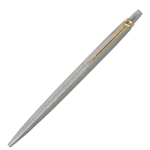 Ручка шариковая PARKER "Jotter SE Russia GT", корпус серебристый, сталь, позолоченные детали, синяя, 2126175