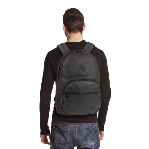 Рюкзак BRAUBERG молодежный, с отделением для ноутбука, "Урбан", искусственная кожа, черный, 42х30х15 см, 227084