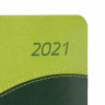 Ежедневник датированный 2021 А5 (138x213 мм) BRAUBERG "Bond", кожзам, зеленый/салатовый, 111405