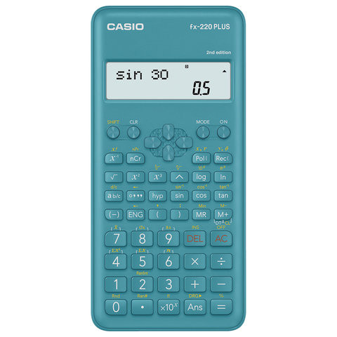 Калькулятор инженерный CASIO FX-220PLUS-S (155х78 мм), 181 функция, питание от батареи, сертифицирован для ЕГЭ, FX-220PLUS-S-EH