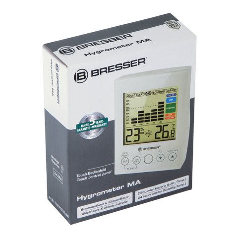 Гигрометр BRESSER Mould Alert, термометр, график изменений за 24 часа, звуковой сигнал, 73275