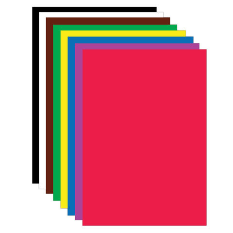 Картон цветной МАЛОГО ФОРМАТА, А5, МЕЛОВАННЫЙ, 8 листов, 8 цветов, в папке, ЮНЛАНДИЯ, 145х200 мм, "Заяц", 111316